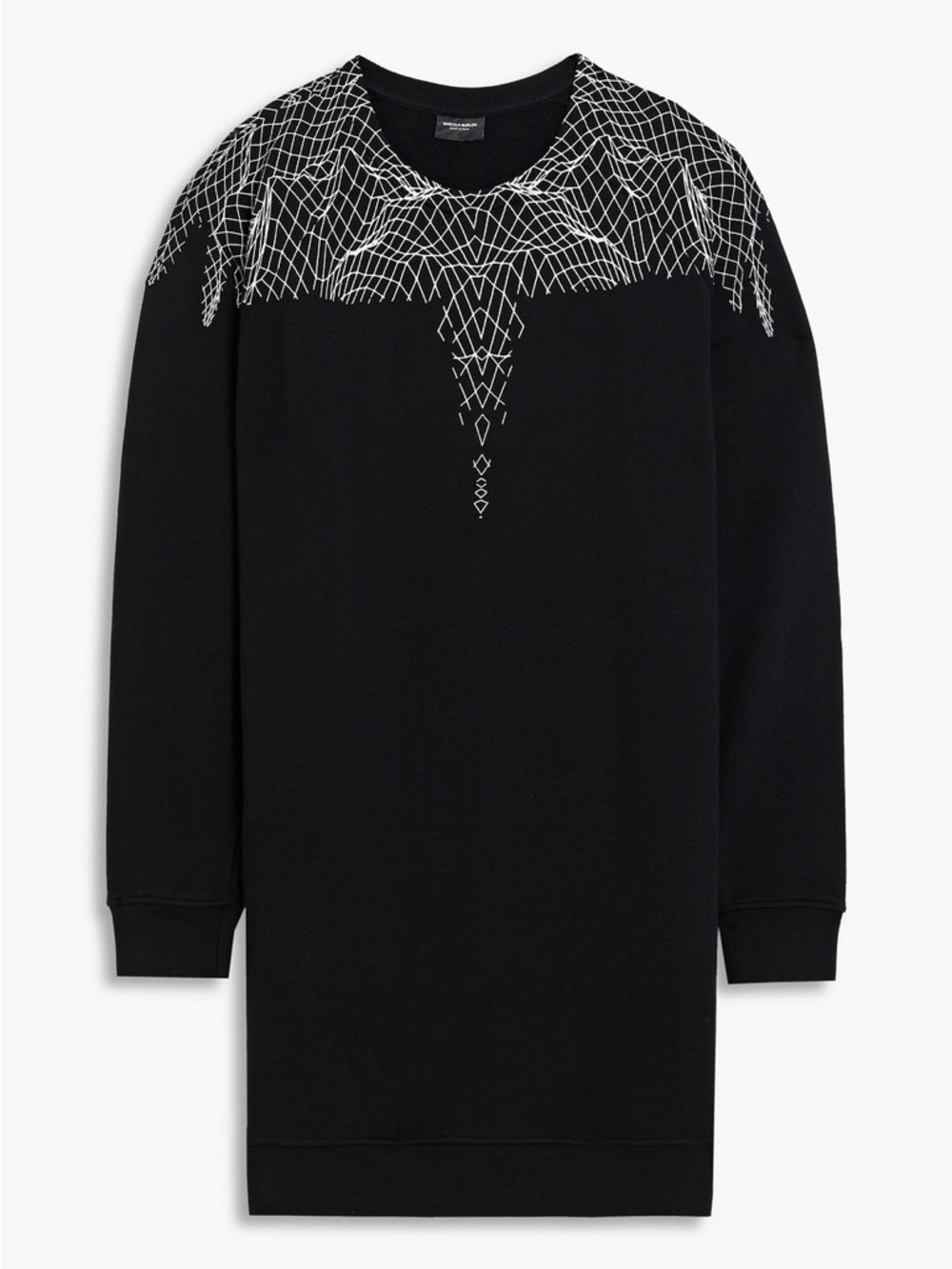 Marcelo Burlon Printed Mercedes Crewneck Sweatshirt Tunic Black Women’s Size XS